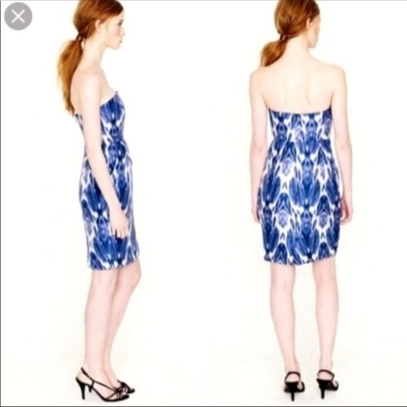 EUC J. Crew Collection Silk Ikat Dress Y2K - Picture 2 of 11